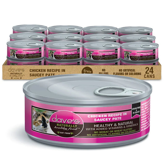 Dave's Chicken Recipe in Saucey Paté Wet Cat Food (5.5oz) - Majestic Pet Kingdom