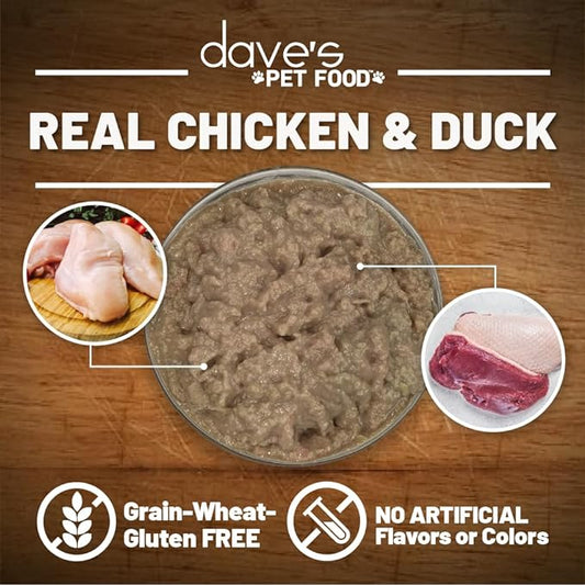 Dave's Chicken and Duck recipe in Saucey Pate (5.5oz) - Majestic Pet Kingdom