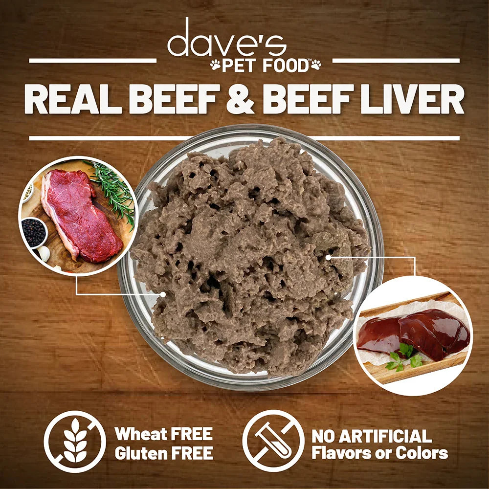 Dave's 95% Premium Meats™ Beef & Beef Liver For Dogs (12.5oz) - Majestic Pet Kingdom