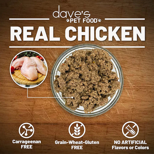 Dave's Naturally Healthy Grain Free Chicken Formula Wet Cat Food (5.5oz) - Majestic Pet Kingdom