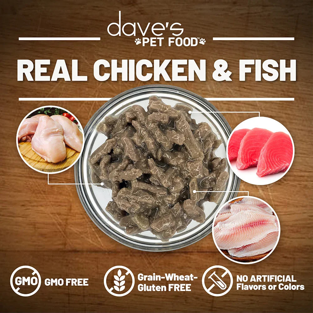 Dave's Naturally Healthy Grain Free Shredded Fisherman's Stew Wet Cat Food (5.5oz) - Majestic Pet Kingdom