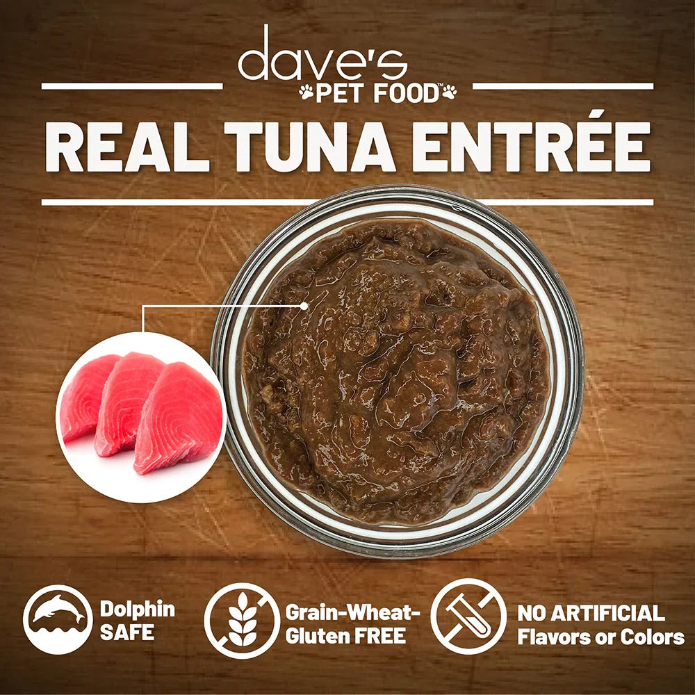 Dave's Naturally Healthy Grain Free Tuna Entrée in Gravy Wet Cat Food (5.5oz) - Majestic Pet Kingdom