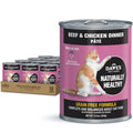 Dave's Naturally Healthy Beef & Chicken Dinner Paté Wet Cat Food (12.5oz) - Majestic Pet Kingdom