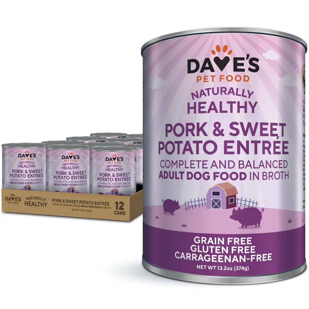 Dave's Grain Free Pork & Sweet Potato Entrée For Dogs (13.2oz) - Majestic Pet Kingdom
