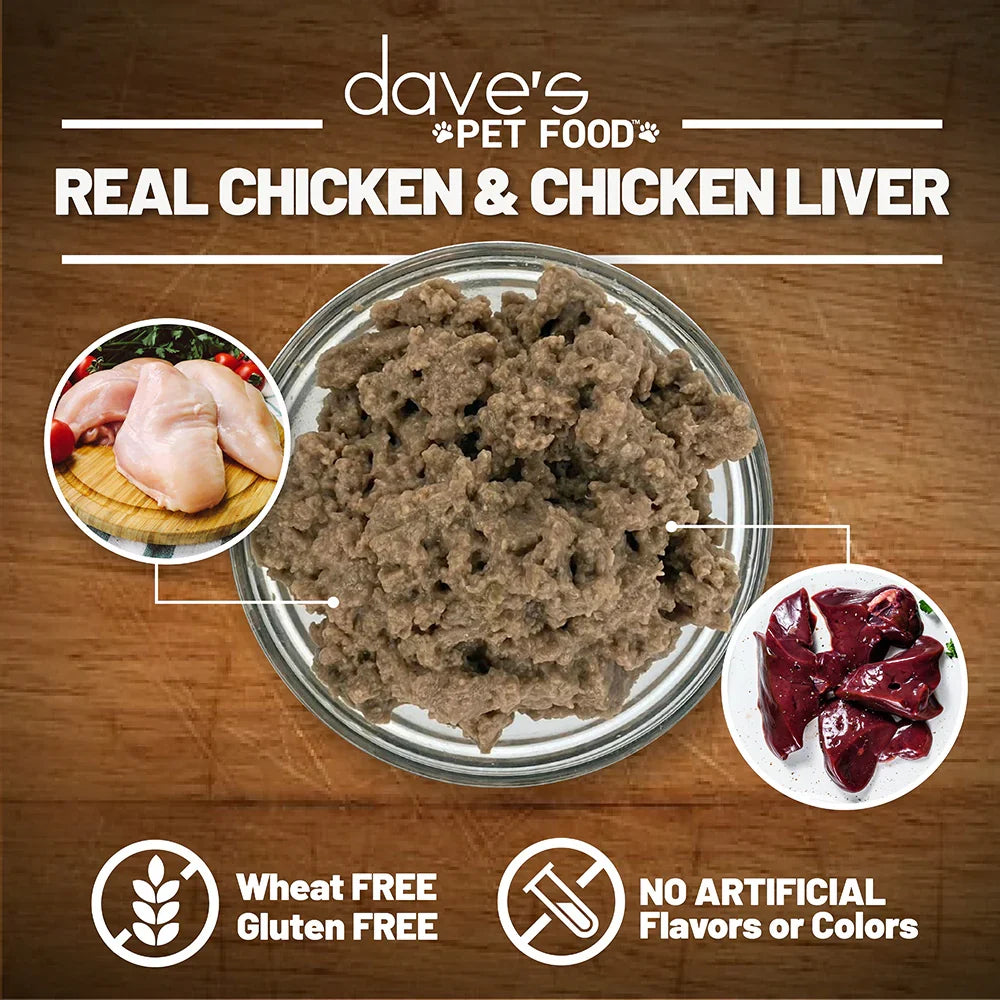 Dave's 95% Premium Meats™ Chicken & Chicken Liver For Dogs (12.5oz) - Majestic Pet Kingdom