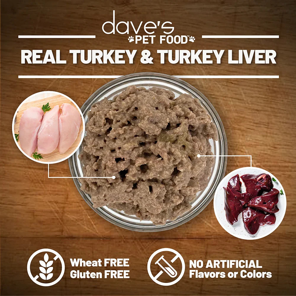 Dave's 95% Premium Meats™ Turkey & Turkey Liver For Dogs (12.5oz) - Majestic Pet Kingdom