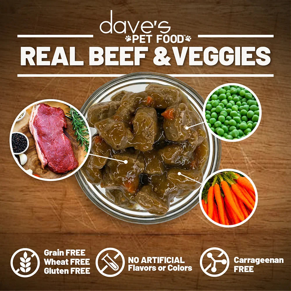 Dave's Stewlicious Beef & Vegetable Stew For Dogs (13.2oz) - Majestic Pet Kingdom