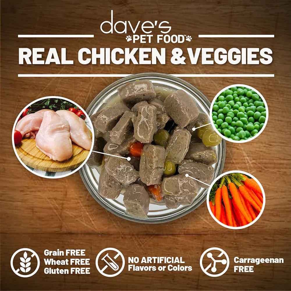 Dave's Stewlicious Chicken & Vegetable Stew For Dogs (13.2oz) - Majestic Pet Kingdom