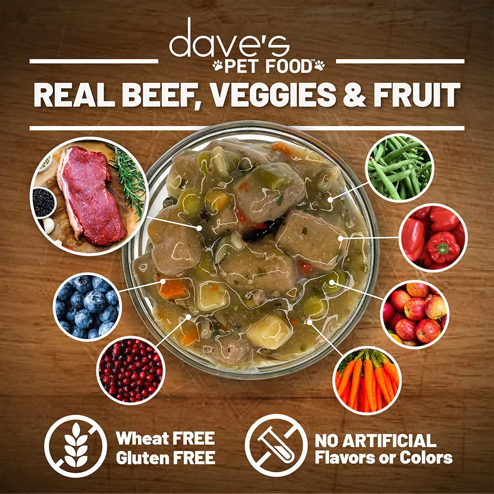 Dave's Stewlicious Meaty Beefy Stew For Dogs (13.2oz) - Majestic Pet Kingdom