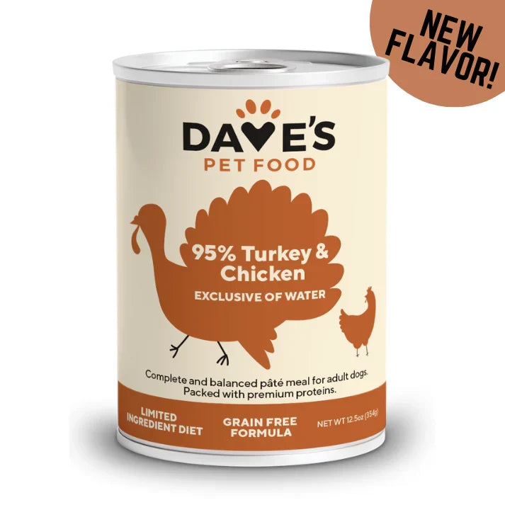 Dave's 95% Premium Meats™ Turkey & Chicken For Dogs (12.5oz) - Majestic Pet Kingdom