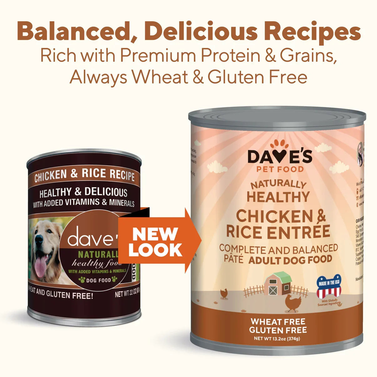 Dave’s Naturally Healthy Chicken & Rice Recipe Wet Dog Food (13.2oz) - Majestic Pet Kingdom