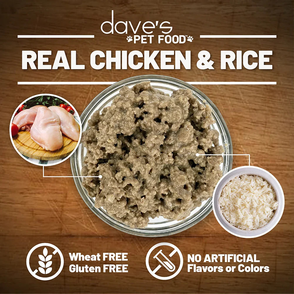 Dave’s Naturally Healthy Chicken & Rice Recipe Wet Dog Food (13.2oz) - Majestic Pet Kingdom