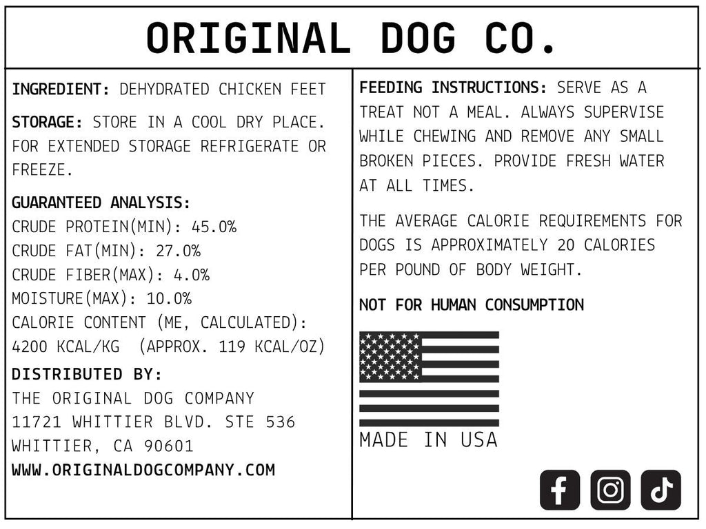 Majestic Pet Kingdom Dehydrated Chicken Feet Dog Treats, 10 oz