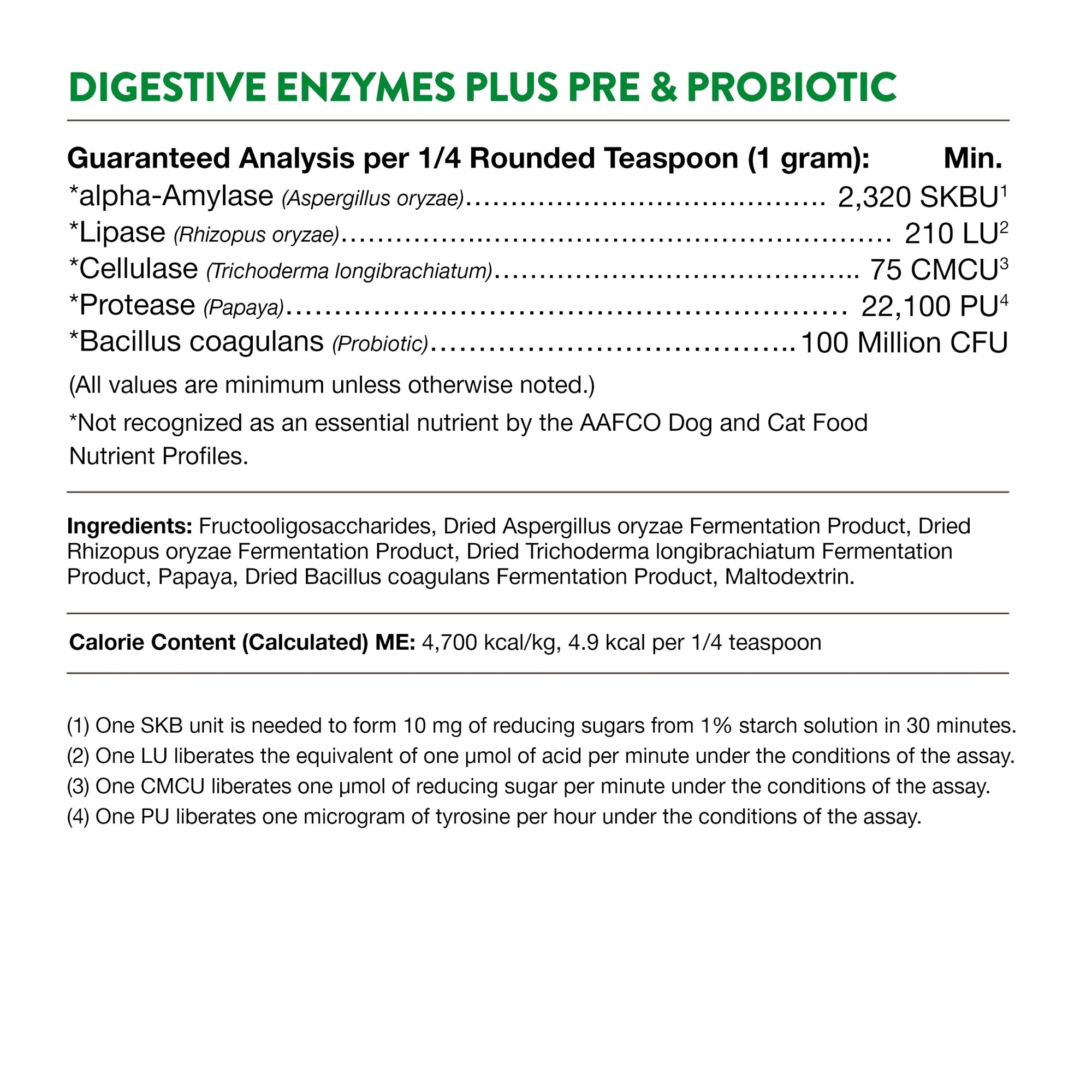 Naturvet Digestive Enzyme Powder Dog & Cat Supplement (8oz)