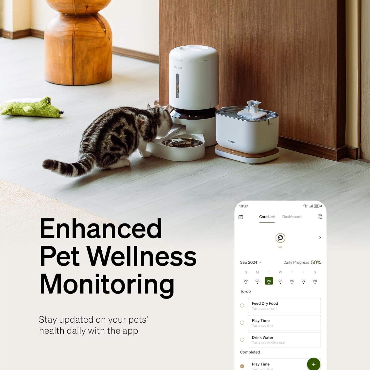 Dockstream Wireless Water Pump App Cat Fountain | Smart Stainless Steel Hydration System with App Tracking - Majestic Pet Kingdom