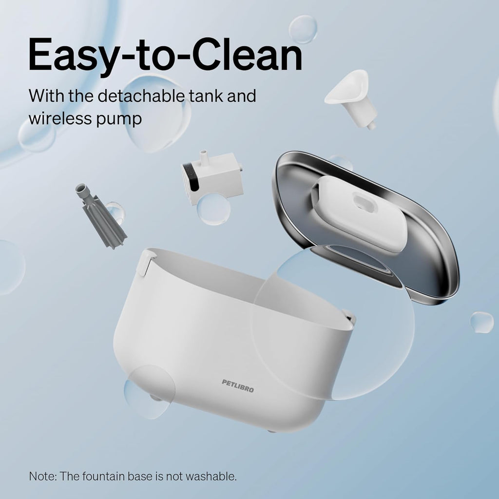 Dockstream Wireless Water Pump App Cat Fountain | Smart Stainless Steel Hydration System with App Tracking - Majestic Pet Kingdom