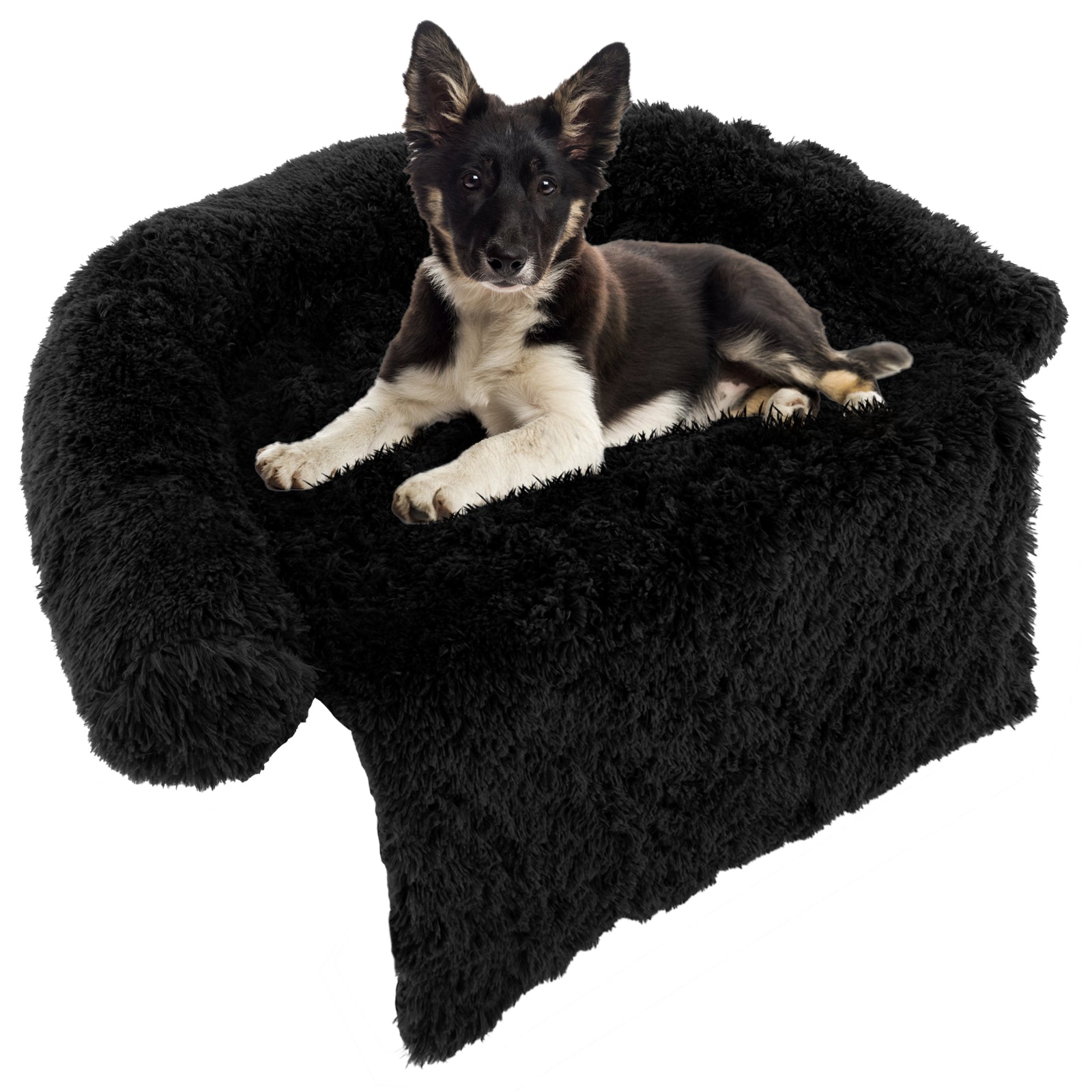 Plush Calming Dog Couch Bed with Anti-Slip Bottom - Majestic Pet Kingdom