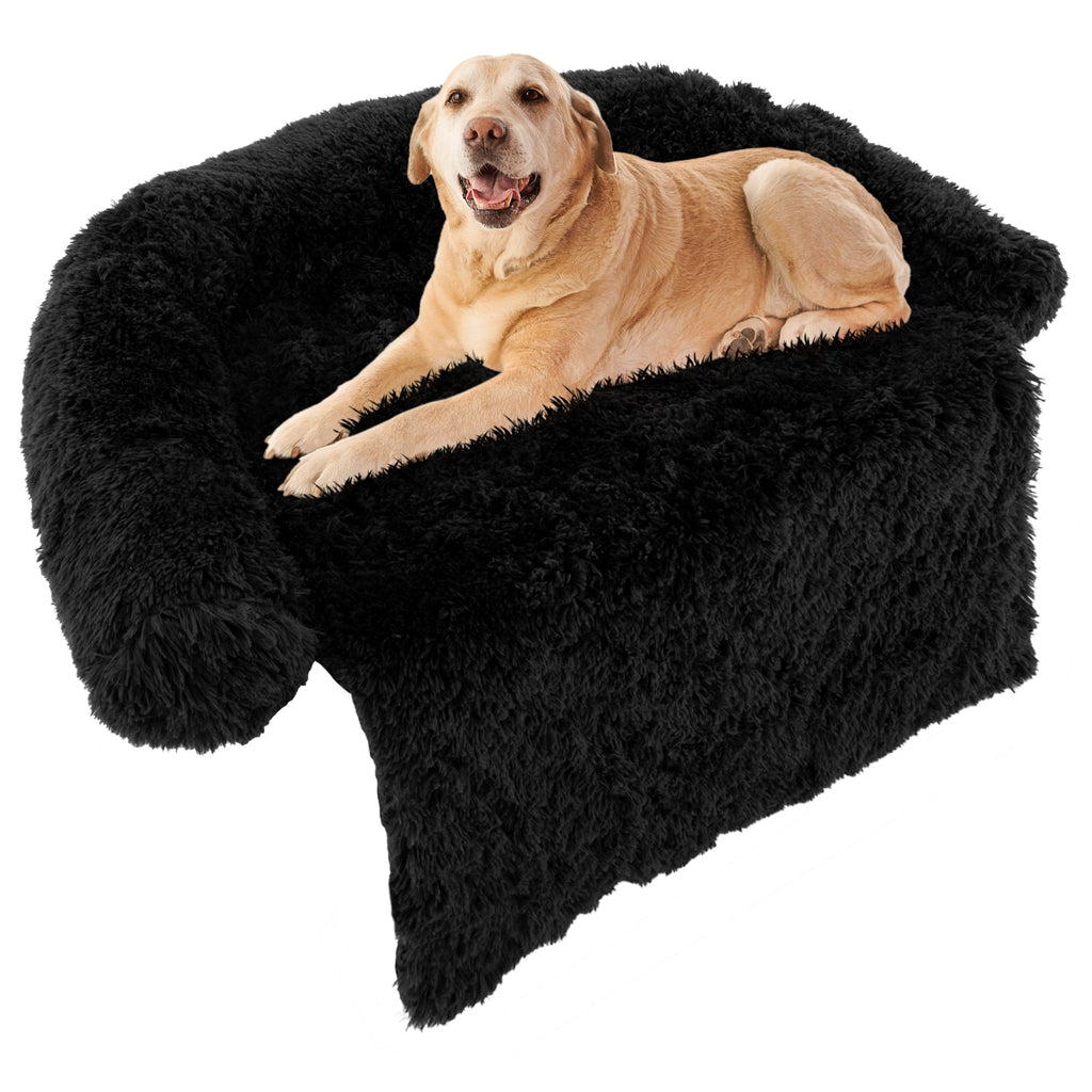 Plush Calming Dog Couch Bed with Anti-Slip Bottom - Majestic Pet Kingdom