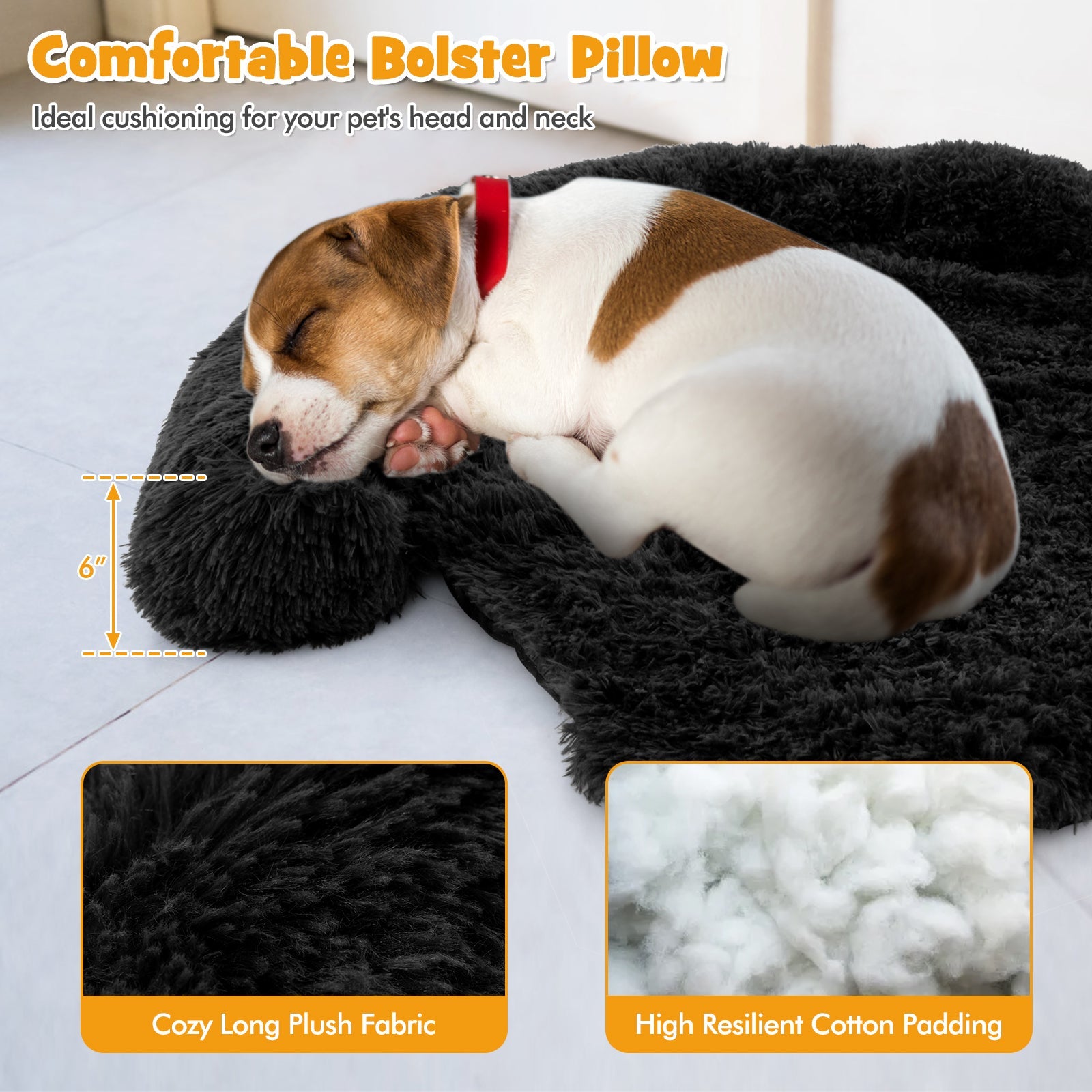 Plush Calming Dog Couch Bed with Anti-Slip Bottom-S - Majestic Pet Kingdom