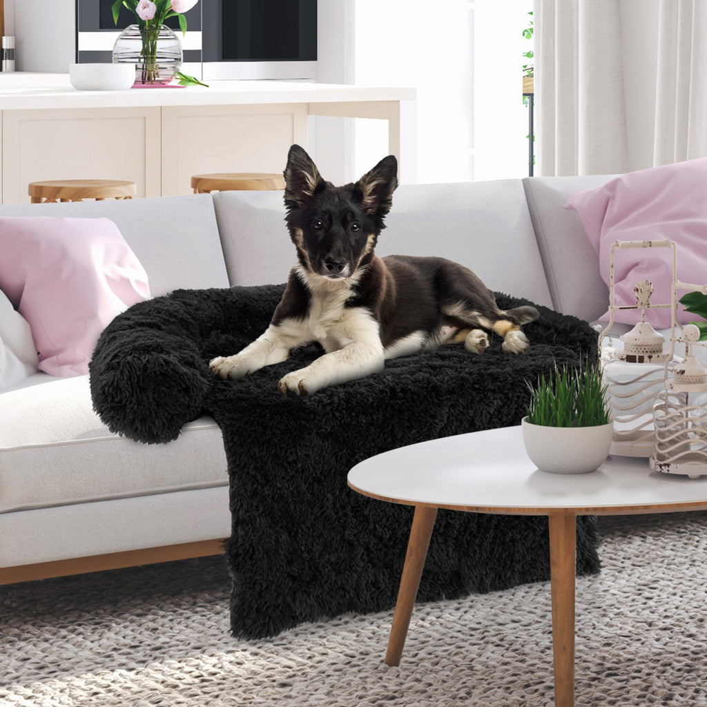Plush Calming Dog Couch Bed with Anti-Slip Bottom-M - Majestic Pet Kingdom