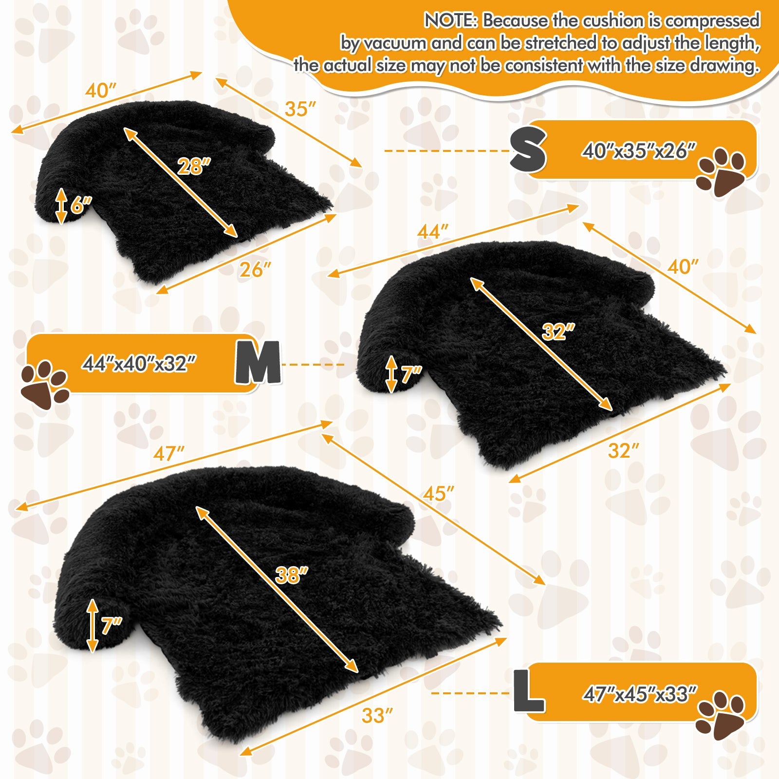 Plush Calming Dog Couch Bed with Anti-Slip Bottom - Majestic Pet Kingdom
