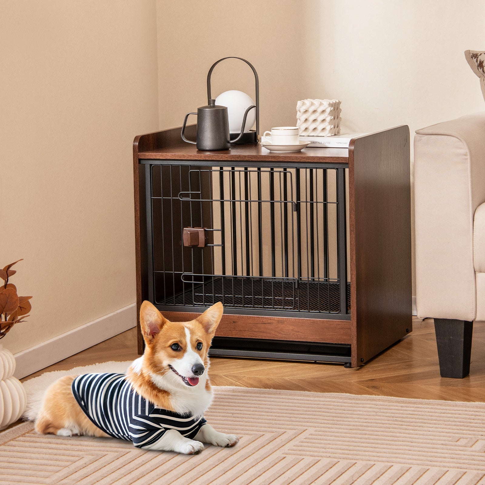 Dog Crate Indoor Dog Cage with Removable Tray and Lockable Door | Purrfect Pet Kingdom