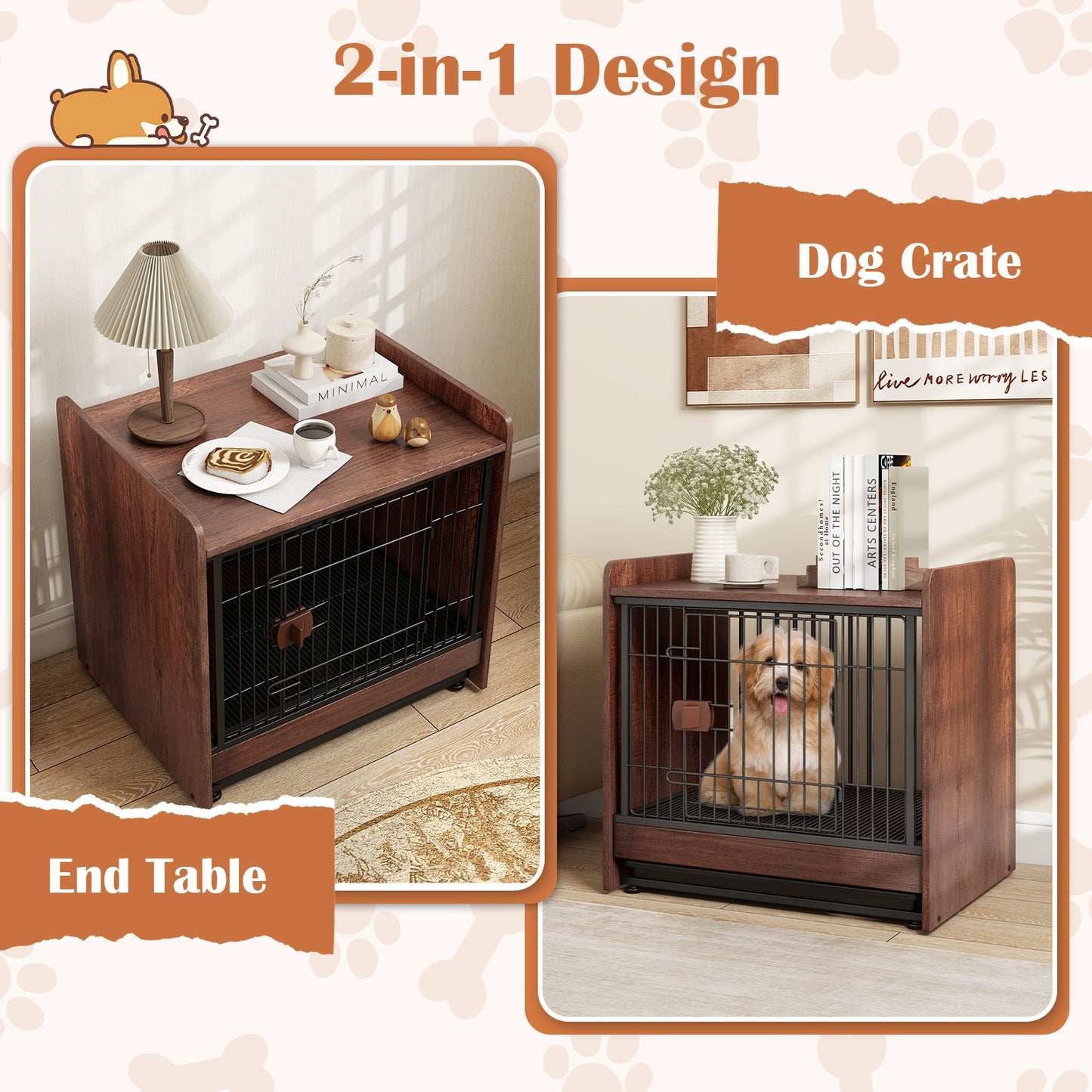 Dog Crate Indoor Dog Cage with Removable Tray and Lockable Door | Purrfect Pet Kingdom