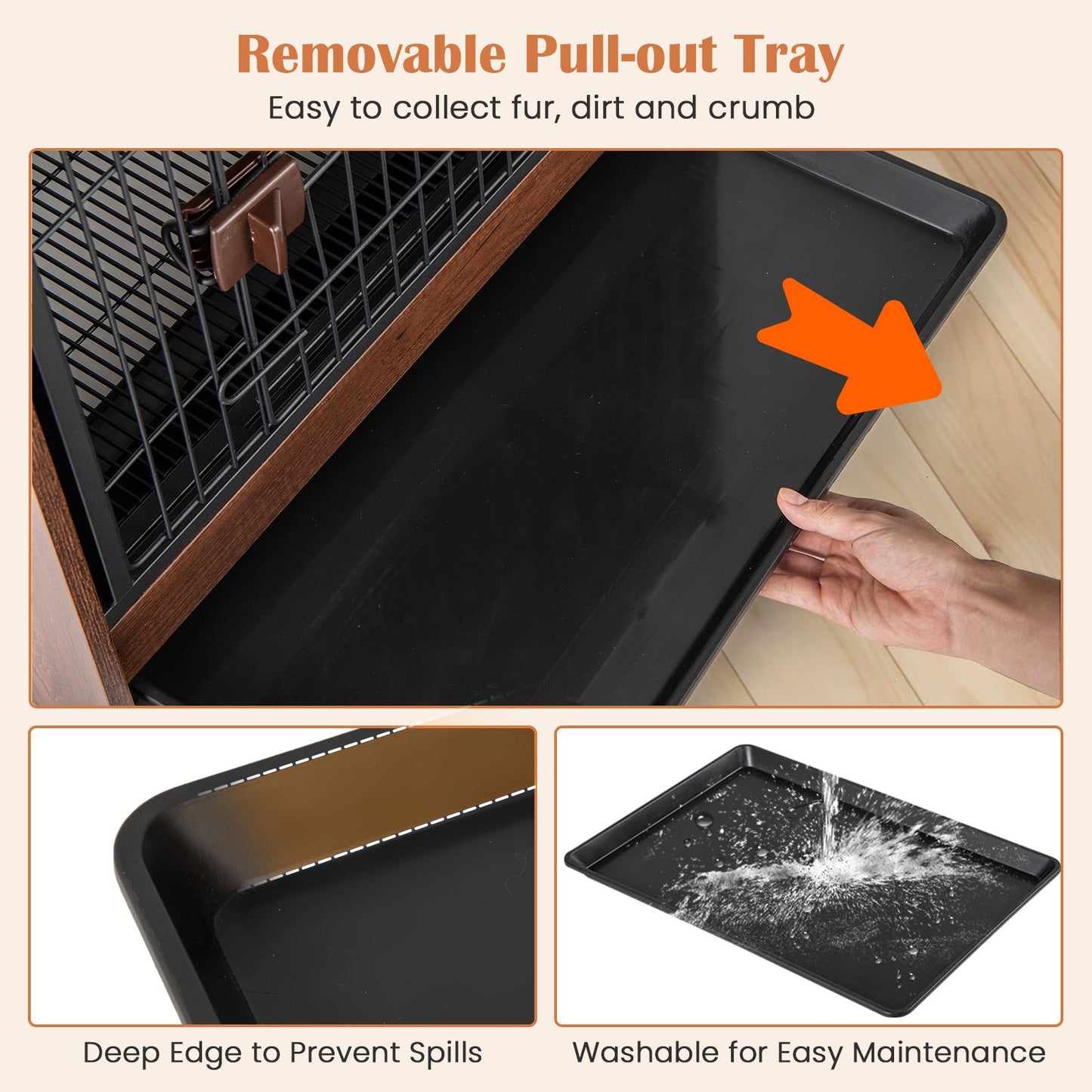 Dog Crate Indoor Dog Cage with Removable Tray and Lockable Door | Purrfect Pet Kingdom