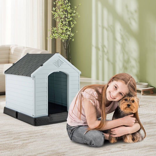 Dog House for Small Dogs Waterproof Plastic with Elevated Floor-S | Purrfect Pet Kingdom