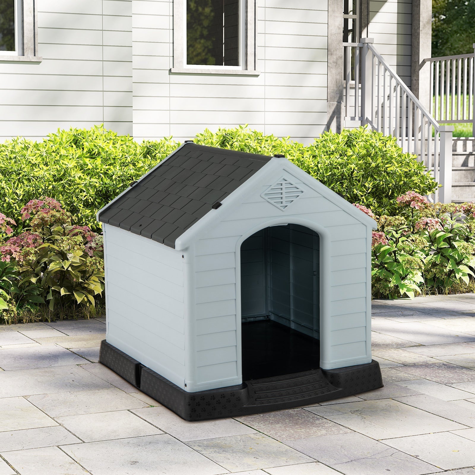 Dog House for Small Dogs Waterproof Plastic with Elevated Floor - Majestic Pet Kingdom