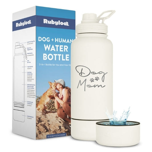 Dog + Human Water Bottle with Detachable Dog Bowl - Majestic Pet Kingdom