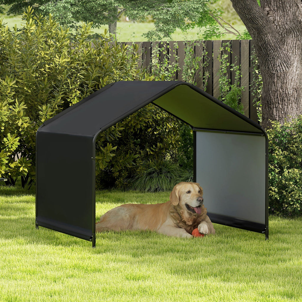 Dog Shade Shelter with Waterproof Roof for Large Medium Small Breeds-Black - Majestic Pet Kingdom