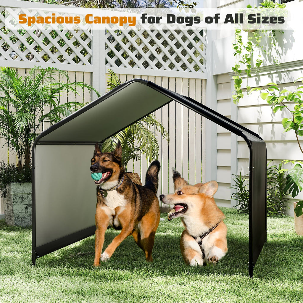 Dog Shade Shelter with Waterproof Roof for Large Medium Small Breeds-Black - Majestic Pet Kingdom