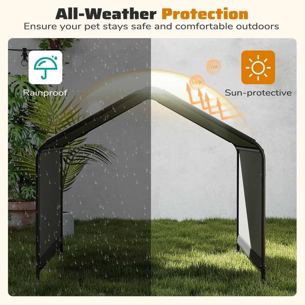 Dog Shade Shelter with Waterproof Roof for Large Medium Small Breeds-Black - Majestic Pet Kingdom