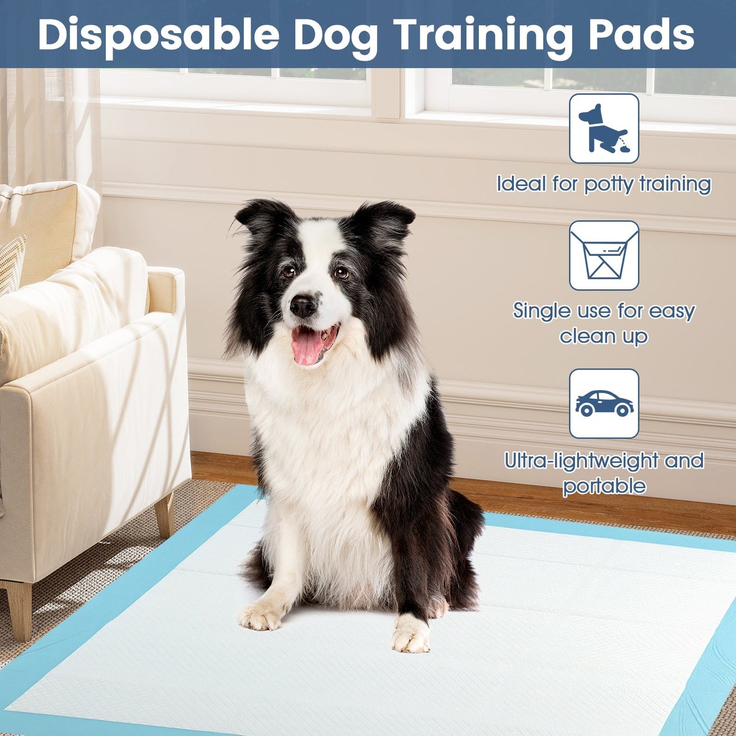 Dog Pee Pads Extra Large 36x36 Inch Potty Training 100-Count - Detail Angle 5 | Majestic Pet Kingdom