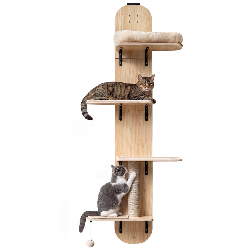 Door Hanging Cat Climber 4-level Height Adjustable with Plush Bed - Majestic Pet Kingdom
