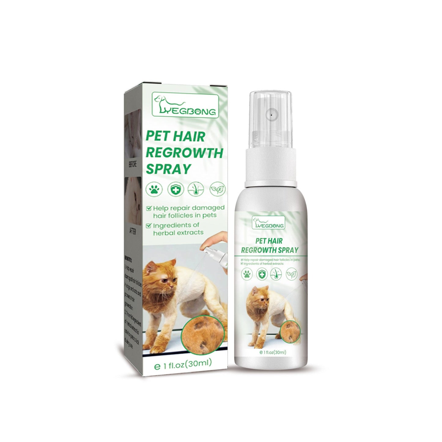 Pet Coat Growth Spray Follicle Repair Anti-Shedding Mist 4oz - Detail Angle 6 | Majestic Pet Kingdom