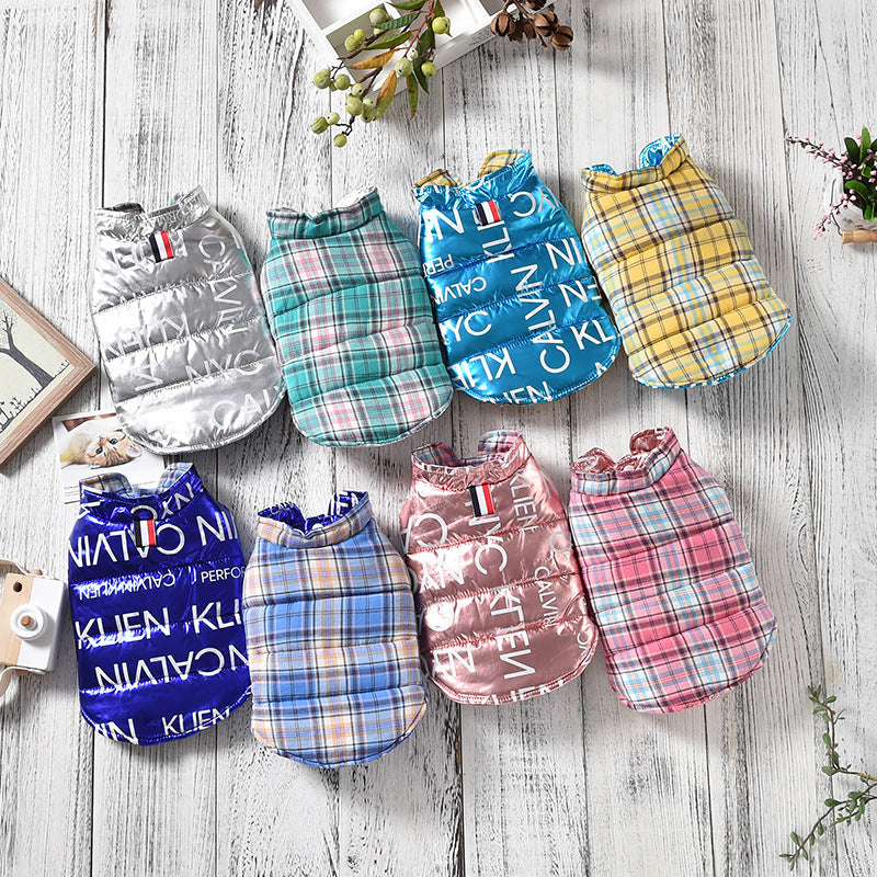 Autumn And Winter New Dog Clothes Wear Vest On Both Sides Te