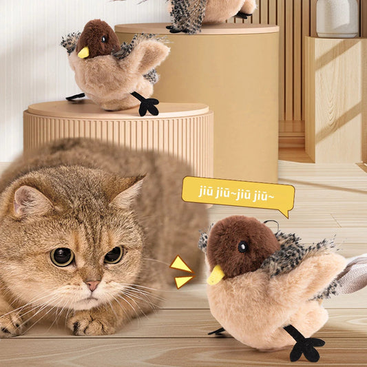 Cat toys touch sense sound teasing cat sticks plush simulation birds pet supplies grind teeth self pleasure relieve boredom - Detail Angle 2 | Majestic Pet Kingdom