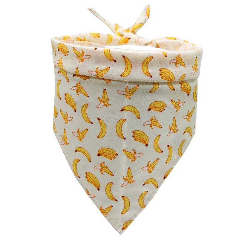 Pet Accessories Summer Pet Drool Towel Fruit Style Pet Scarf Pure Cotton Dog Triangle Scarf | Purrfect Pet Kingdom
