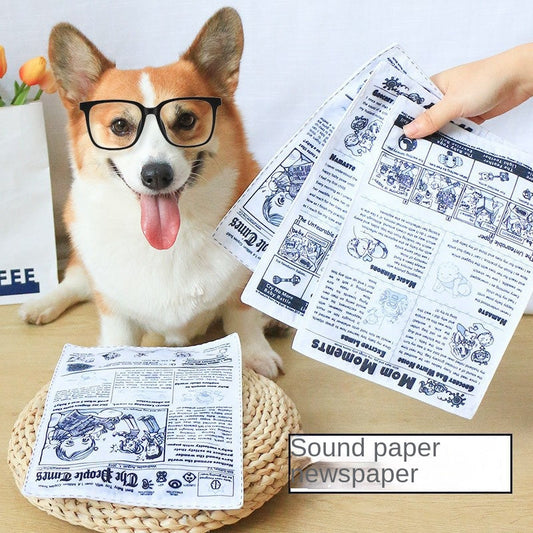 Pet Dog Sound Toy Crinkle Paper Simulation Boredom Buster Durable Chew Tooth Cleaning Interactive for Corgi Teddy Puppy | Purrfect Pet Kingdom