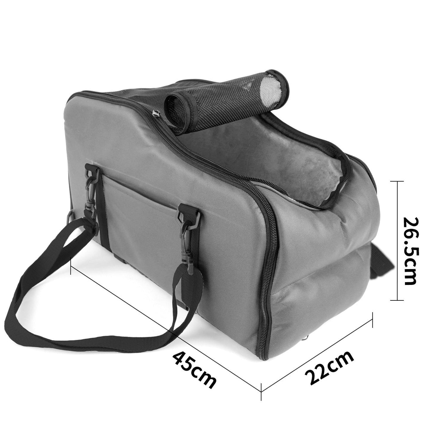 Dog Car Seat Center Console Booster Bed Portable Travel Mat - Detail Angle 5 | Majestic Pet Kingdom