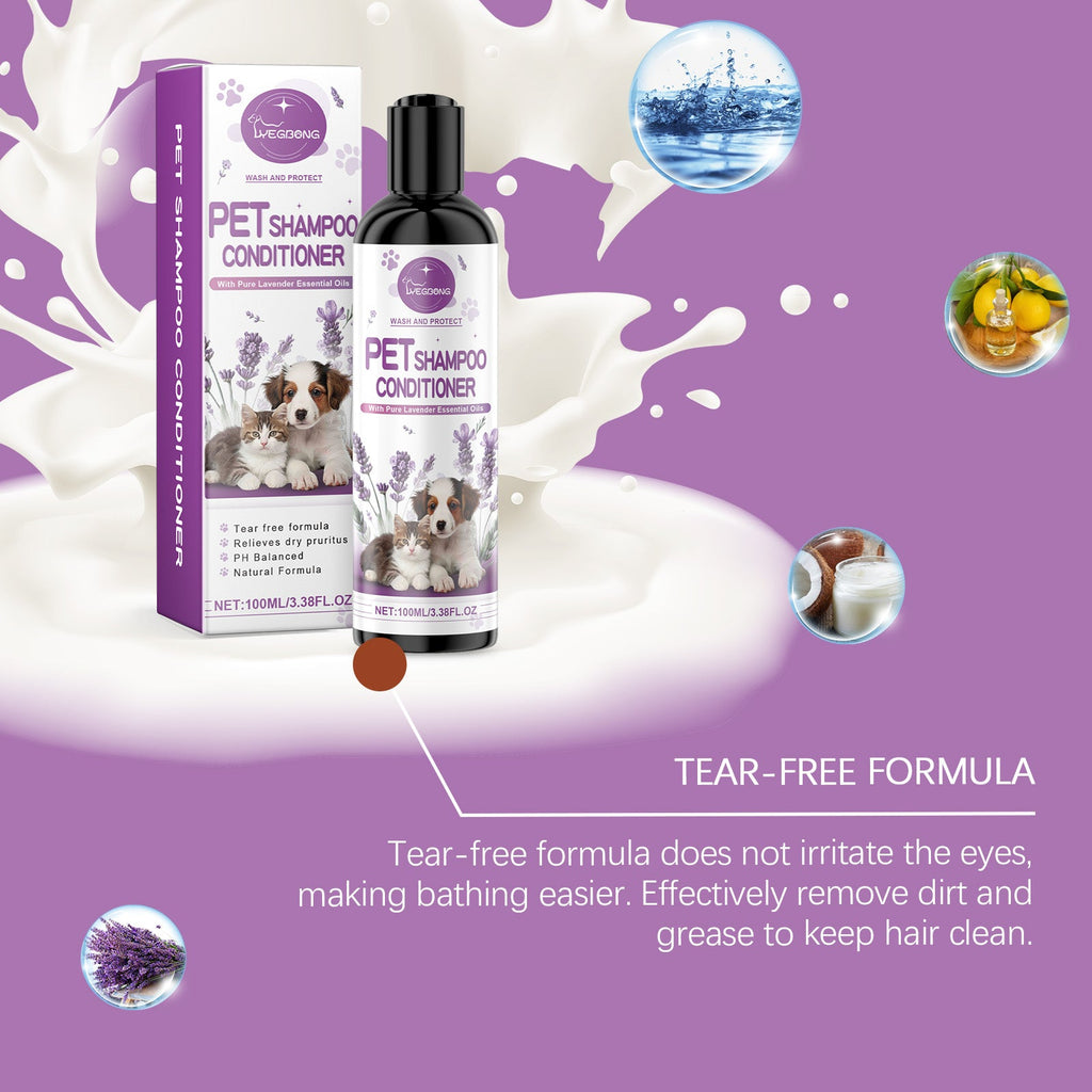 Pet Lavender Shampoo: Fluffy & Smoothing Coat Wash