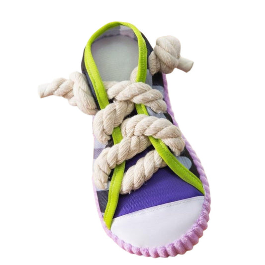 Durable Dog Toy Slippers for Self-Entertainment and Teeth Cleaning with Cotton Rope for Pet Dogs | Purrfect Pet Kingdom