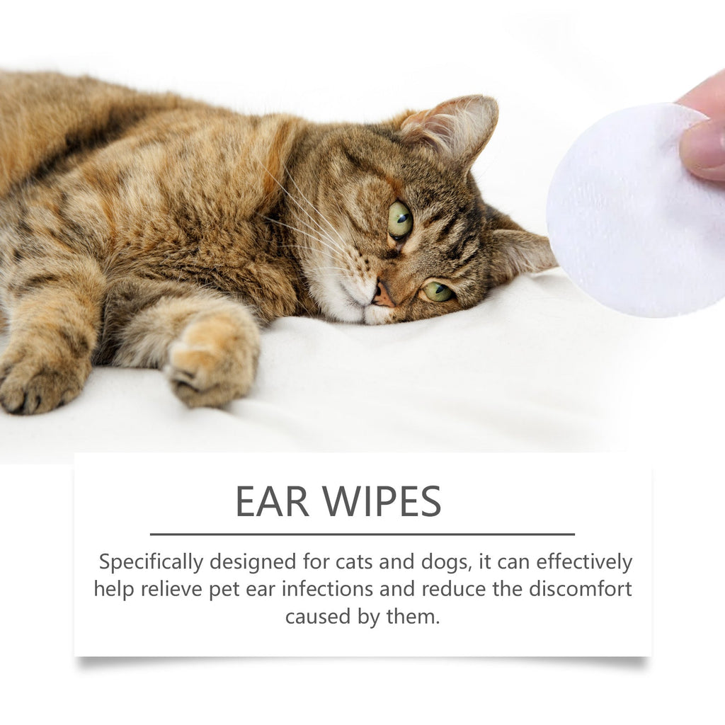 Ear Cleaning Wipes for Dogs & Cats: Soothing Care Pads