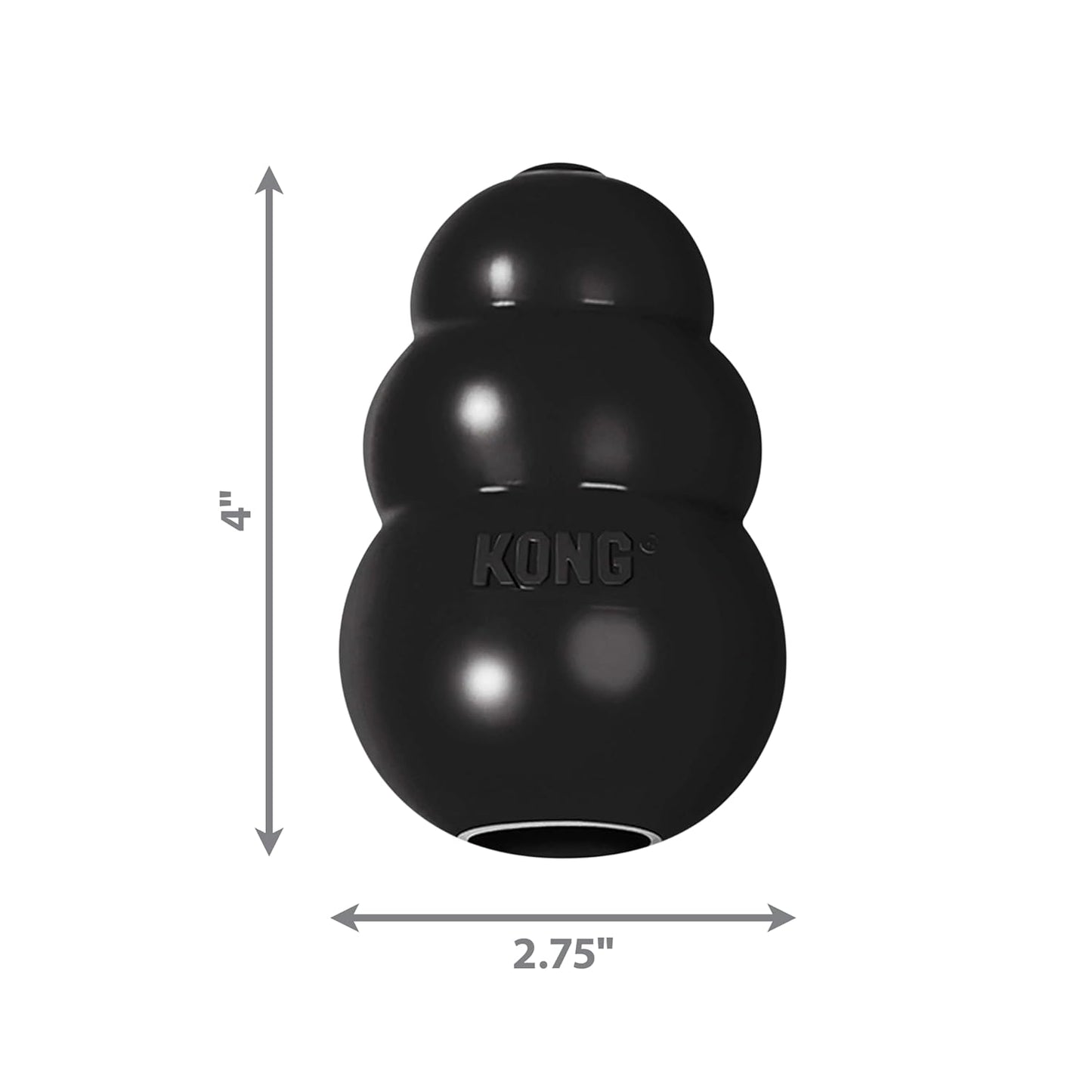 Dog Chew Toy KONG Extreme Black Ultra-Durable Stuffable