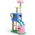 Elephant Themed Cat Tree for Adult Cats Multi-level Kitty Tower with 2 Condos - Majestic Pet Kingdom
