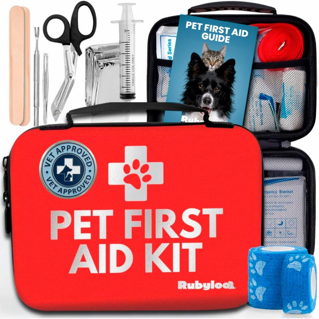 Pet First Aid Kit Emergency Medical Care Travel Bag with Supplies - Main Feature View | Majestic Pet Kingdom