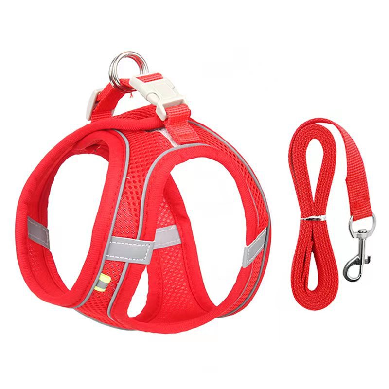 Reflective Dog Harness & Leash Set: Breathable Mesh