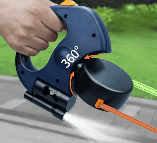 Retractable Dual Double Dog Leash Tangle-Free Walker